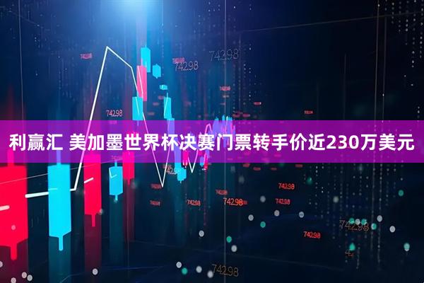 利赢汇 美加墨世界杯决赛门票转手价近230万美元